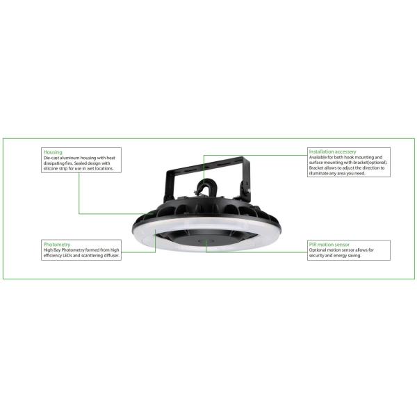 125LM/W LED High Bay UFO Lights