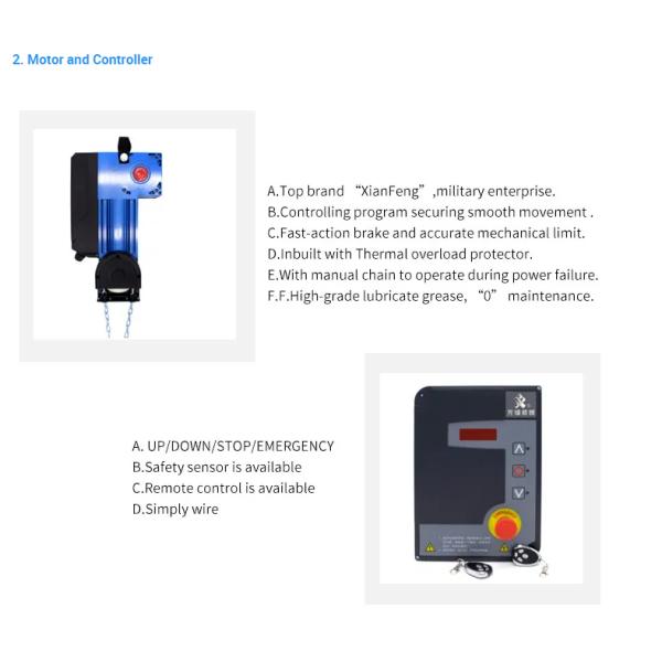 Automatic Electric Overhead Sectional Door Warehouse Thermal Insulated Metal Loading Dock