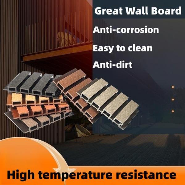 Eco-Friendly Damask Pattern Exterior Outdoor WPC Wall Panel for Siding Installation