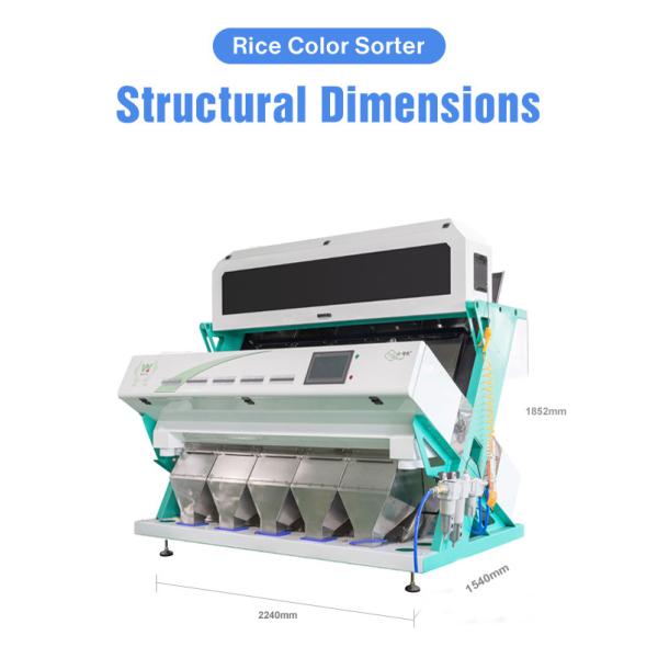 Optical CCD Camera Wheat Sorting Machine 4000kg/H Throughput 320 Channels
