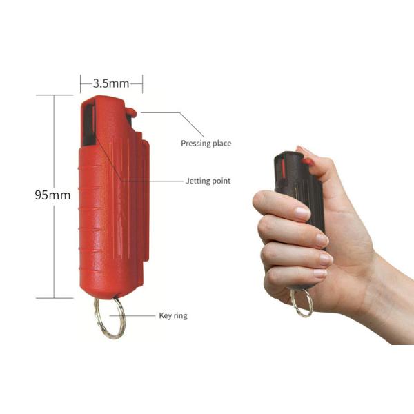 Pepper Spray Keychain quick release key ring for self defense storage OC Spray Finger Grip free training