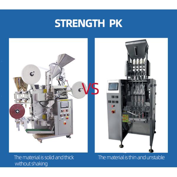 Tea packing machine side view showing controls