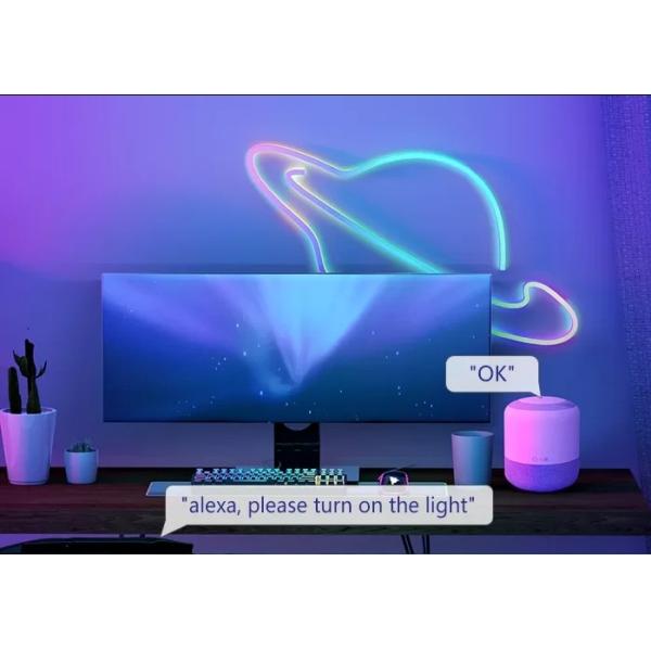 Adjustable Brightness RGBIC LED Lights With Music Sync And Timer WiFi Bluetooth