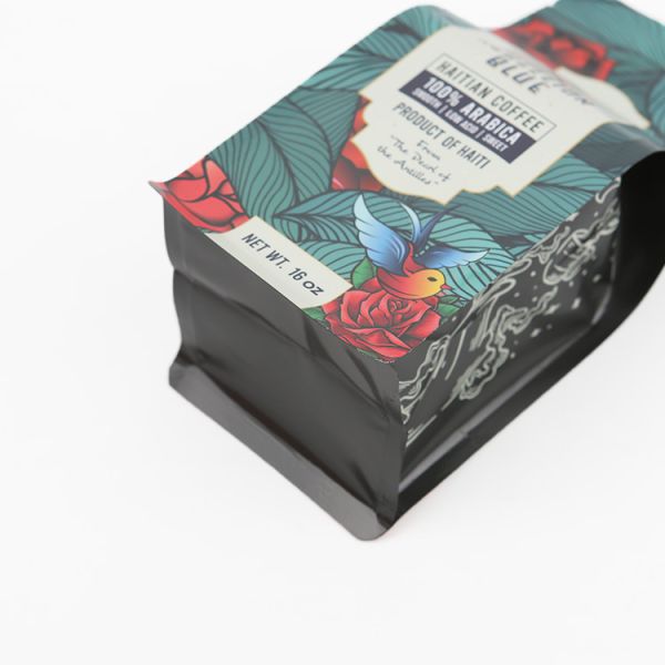 Customer Printed 12oz 500g 1kgs Flat Bottom Coffee Packaging Pouches Plastic Bags with Valve