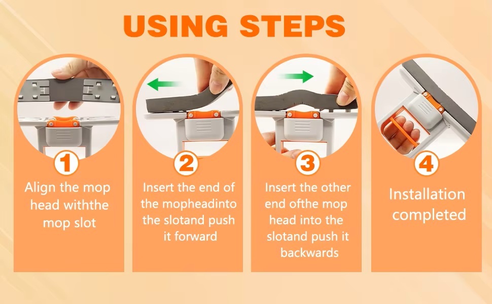 Self-Squeeze Mini Foldable Desktop Mop Wet Dry Use Cleaning System