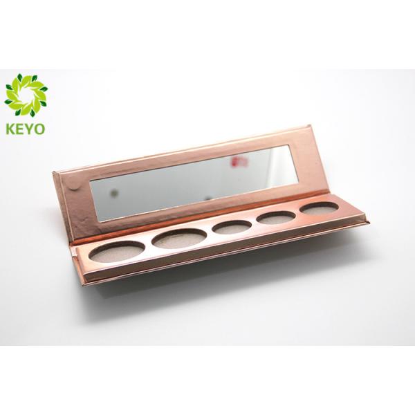 Rose Gold Empty Eyeshadow Palette , Handmade 5 Pans Paper Empty Eyeshadow Case