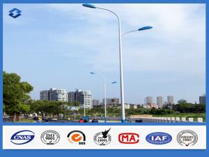 Quality LED Light Street Lighting Pole 5 m - 12m Height Against earthquake of 8 grade for sale