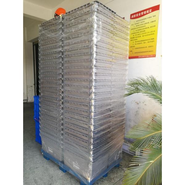 Handheld Collapsible Plastic Crate With Swing Bar，Versa Large Plastic Storage Crates