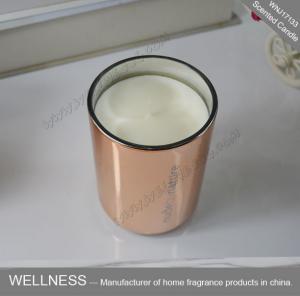 Quality Room Fragrance Pure Clean Soy Candles ITS Approved With Rose Golden Glass Jar for sale