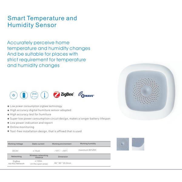 Low Consumption Smart Home Automation System 2.4G Temperature Humidity Detector