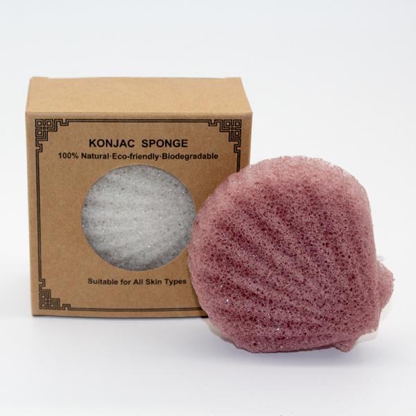 Biodegradable Red Clay Konjac Sponge Makeup Remover Sponge Reusable