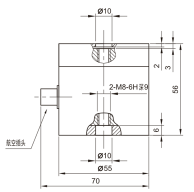 Mini Column Type Force Measurement Sensor 1kg - 100kg For Tension / Compression Force Test