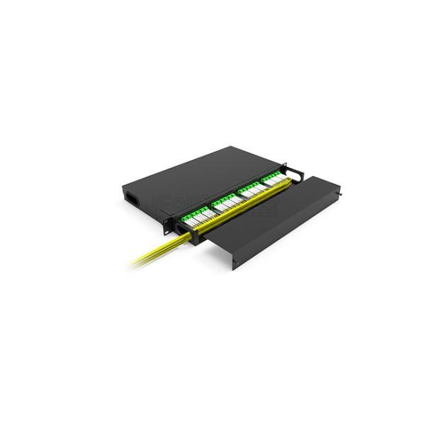 19 Inch 1U 96 Core 4 Pieces Module Box MPO Patch Panel ODF with Default Standard Wire Sequence LC Metal Rack Mounted