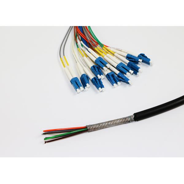 12 Core FTTX Fiber Optic Pigtail for Patch Panel , lc pigtail multimode