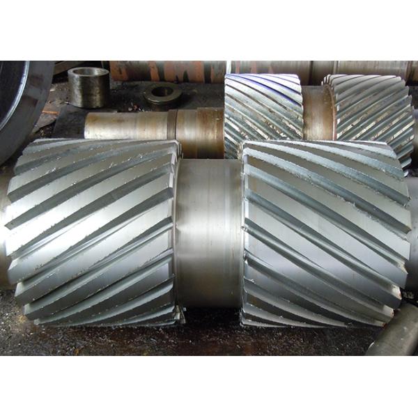Precision Custom Double Helix Gear Shaft With Retracting Grooves