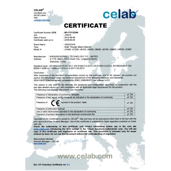 CE/ISO certificated security walk through metal detector archway detector