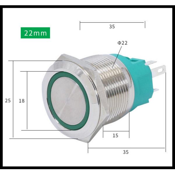 IP66 RoHS Waterproof Keyboard Button LED Illuminated Metal Button
