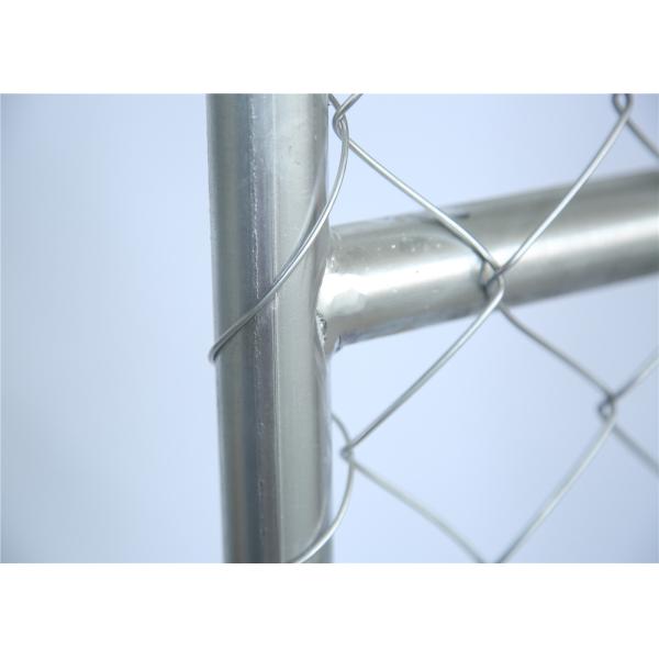 Hot dipped Galvanized Chain Link Fence Panels Height 6' Width 10' 33mm outer frame with Barb Wire