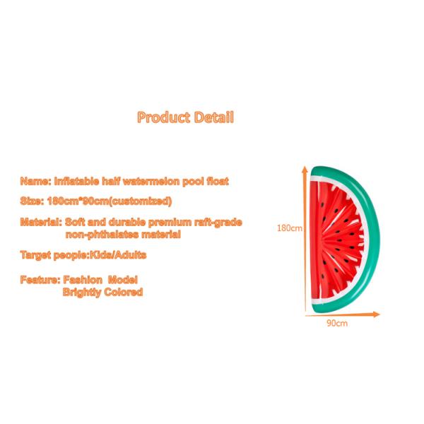 Inflatable Half Watermelon Pool Float / Outdoor Inflatable Pool Raft