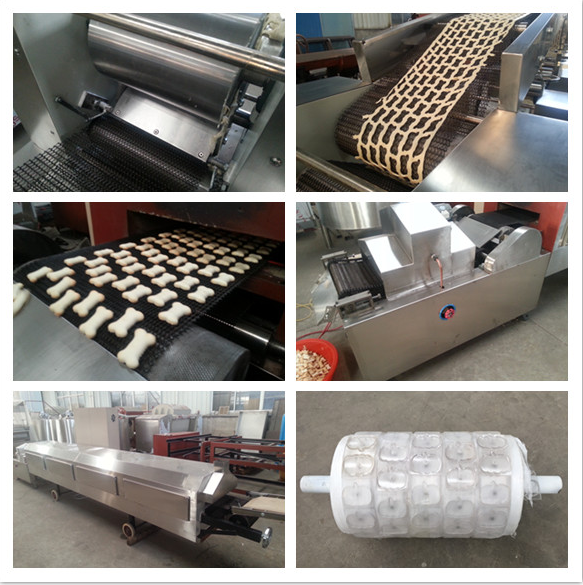 Stainless Steel Dog Biscuit Making Machine , Automatic Dog Cookie Machine