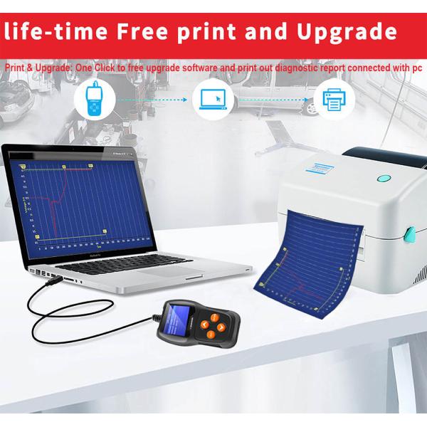 Portable Car Battery Tester With Printer Checking Internal Resistance Value Unique Pattern Design