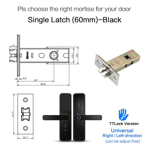 Tuya Wifi Fingerprint Smart Door Lock Waterproof App Remote Control Lock