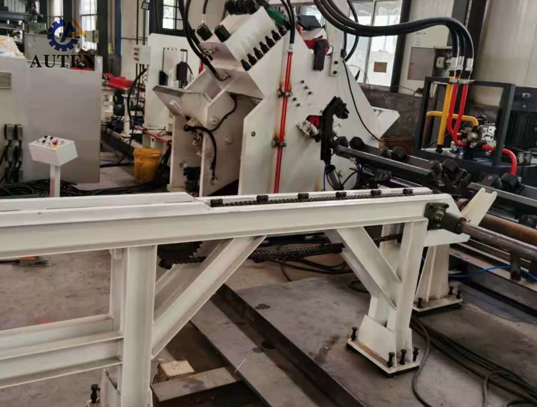 JNC1010 CNC Angle Punching Machine For Long Length Angle Steel Processing Up To 12 Meters
