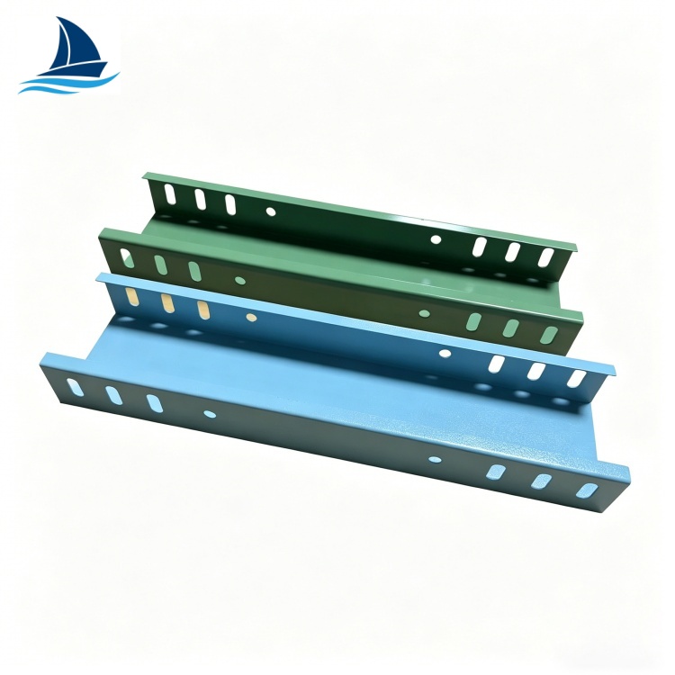 Metal Cable Tray Spray Painted For Rooftop Cable Routing System