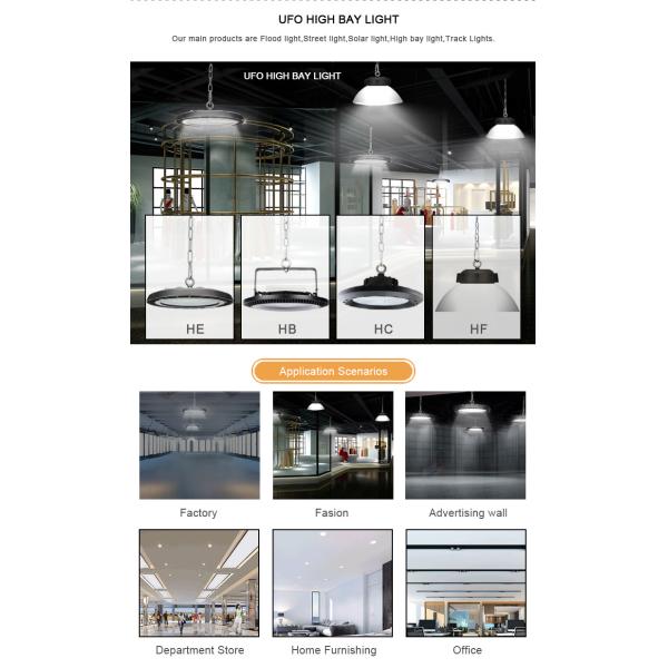 130lm/W SMD Industrial Led High Bay Lighting 200W