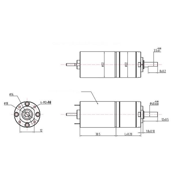 PG22-2230 DC Planetary Gear Motor 24v