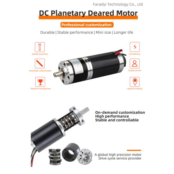 Faradyi Custom Brushed Brushless Dc Planetary Gear Motor