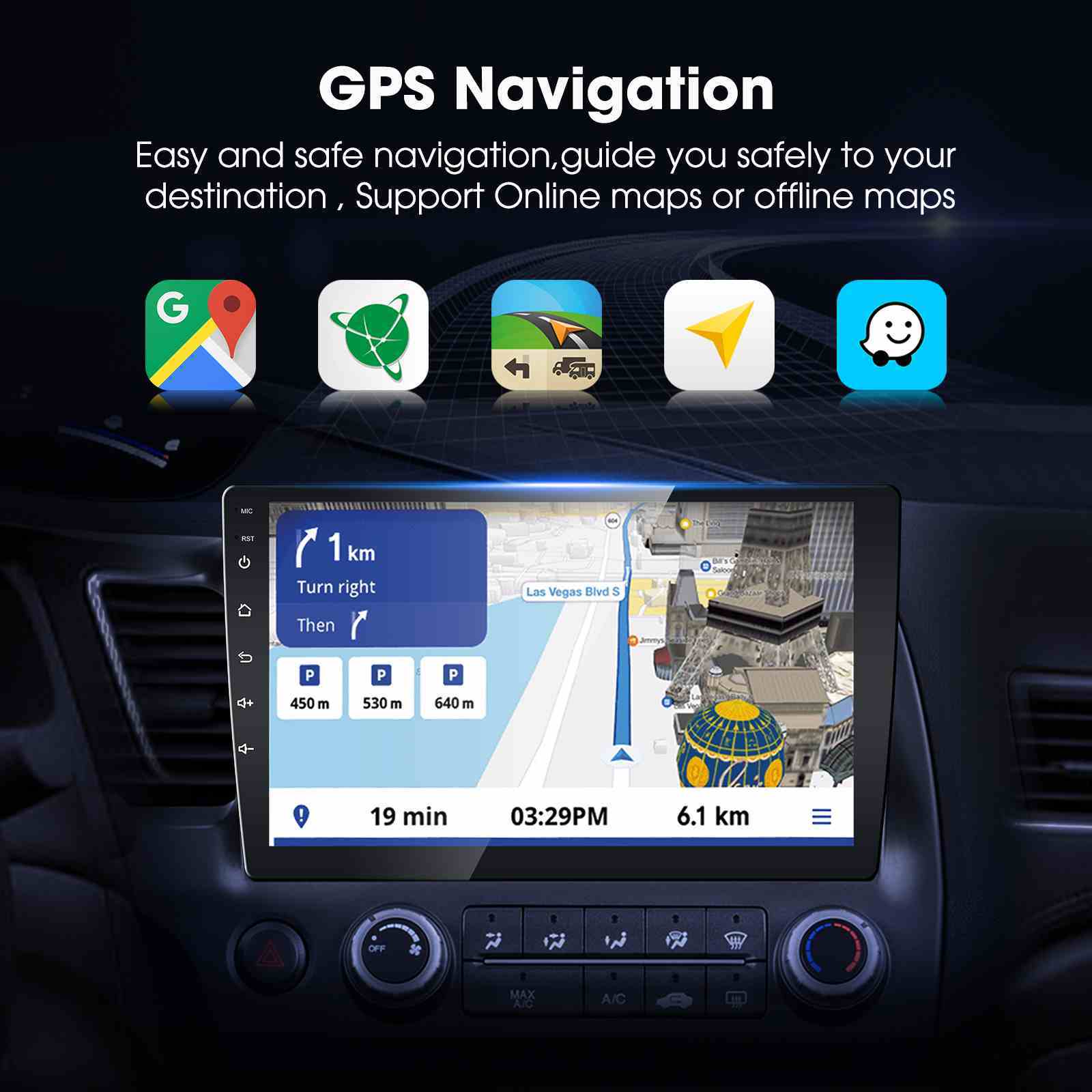 High Definition Touchscreen Android Auto Radio 9 Inch Android Car Stereo