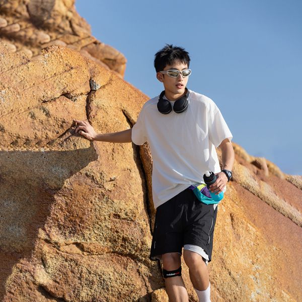 Summer Cool Breathable Moisture Wicking Quick Dry Antibacterial Solid Color Running Sports Couple Short Sleeve T-Shirt