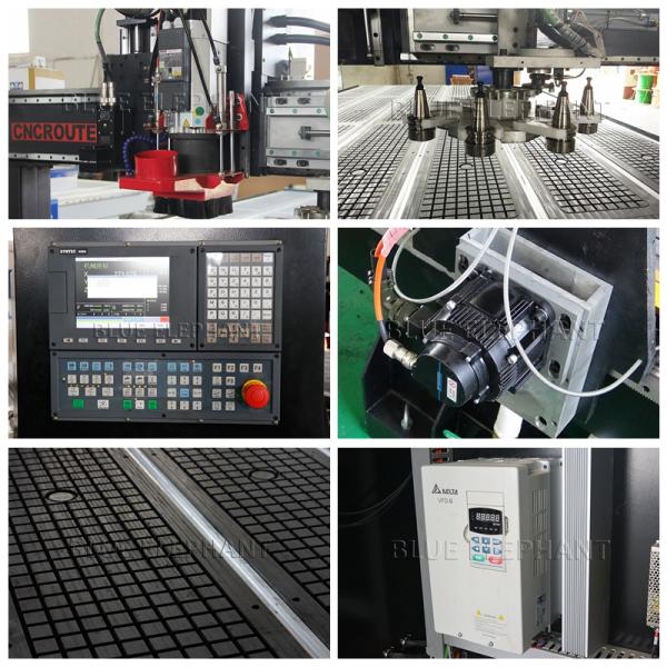 Blue Elephant 2040 Auto Tool Changer CNC Oscillating Knife Spindle Sander Tool Blade Roll Paper Cutting Machine