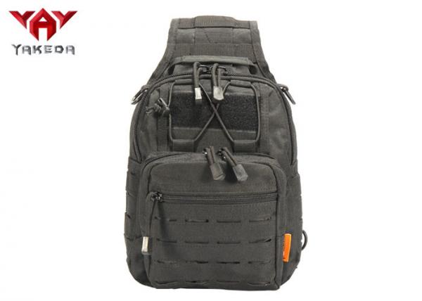 Buy Rainproof Laser Cut Outside Hiking Tactical Sling Bag PP Webbing Size 24*17*27.5CM at wholesale prices