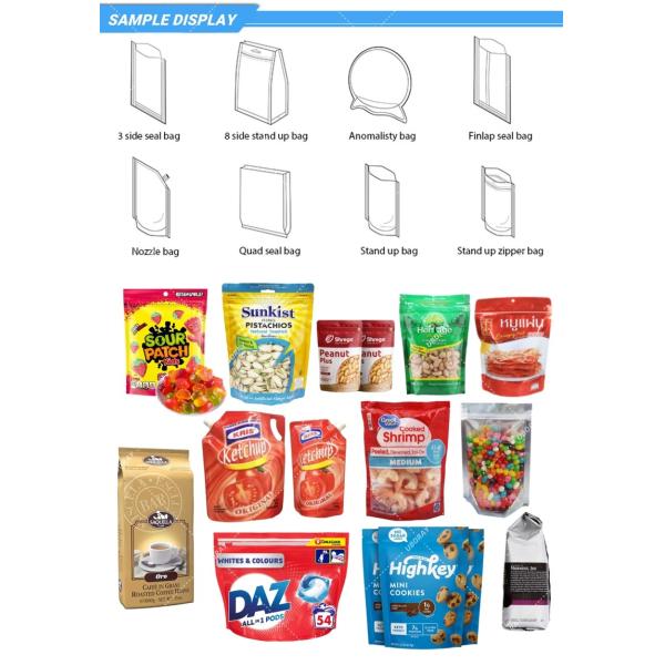 Automatic Zipper Doypack Packing Machine For Chocolate Bean