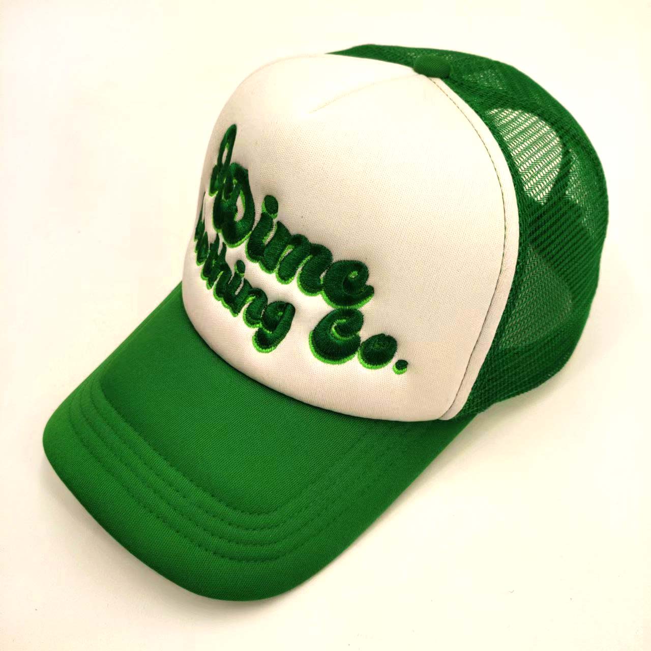 Mesh Foam 5 Panel Trucker Hat Embroidered Text Snapback Cap Breathable