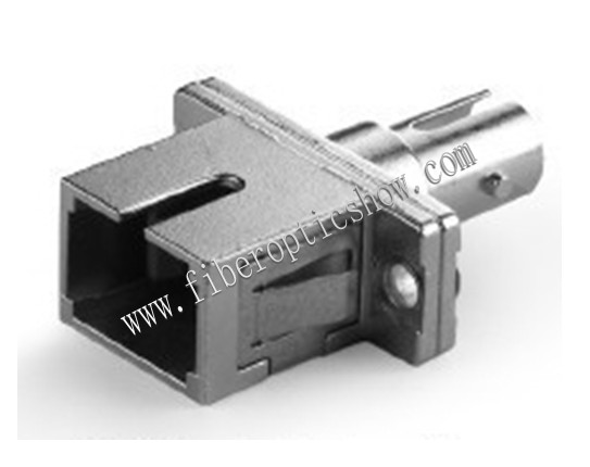 Square Fiber Optic Hybrid Adapters , SC to ST Adapter With Rectangular Flange