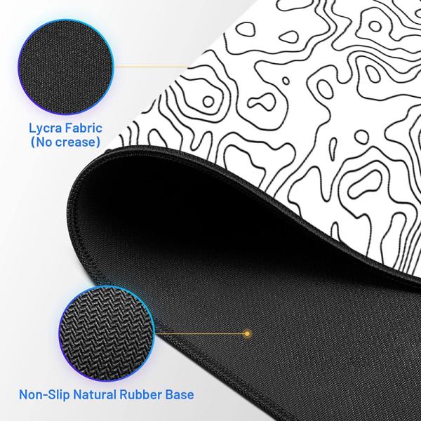 Color Print Rectangle Mouse Pad with Customized Line Pattern and Sublimation Printing