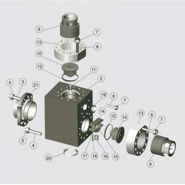 MUD PUMP VALVES HIGH TEMPERATURE, 4-WEB VALVE, 3-WEB VALVE, FULL OPEN VALVE, ROUGH NECK VALVE, DOUBLE ANGLE VALVE