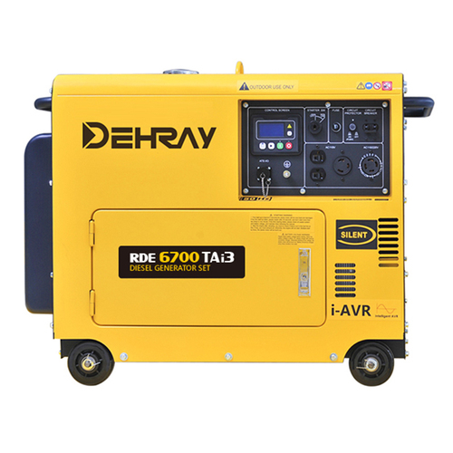 Double Structure Deisel General Generator Rated Power 6KW muffler reduces exhaust noise