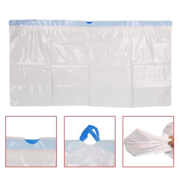 Drawstring 50 Micron Thickness LDPE Cat Litter Box Bags