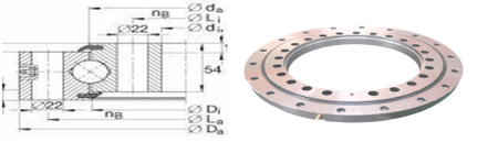 Internal teeth 013.20.415 Slewing Ring Bearing Light Size And Thin Section