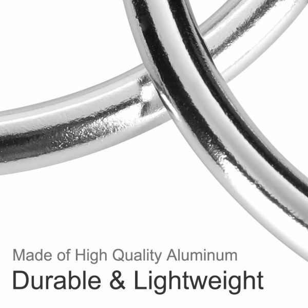 Customizable Silver Aluminum Sling Ring Inner Diameter 3 Inch 2 Pcs For Infant Wrap Carrier