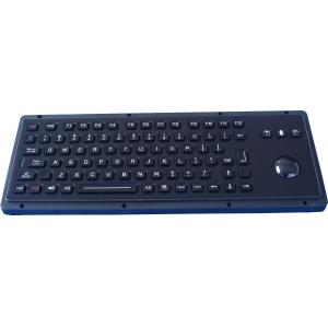 Quality IP65 black vandalproof Industrial Keyboard With Trackball and function keys for sale