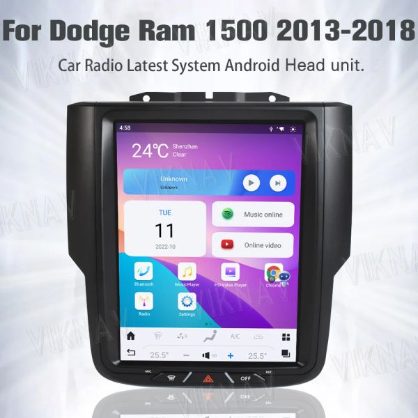 VIKNAV 10.5 Inch Car Radio For Dodge Ram 1500 (2013-2018) Android 8 Core Head Unit