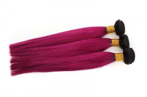 China Double Drawn Purpled Color Straight Hair Unproduced Virgin Brazilian Hair Bundles on sale