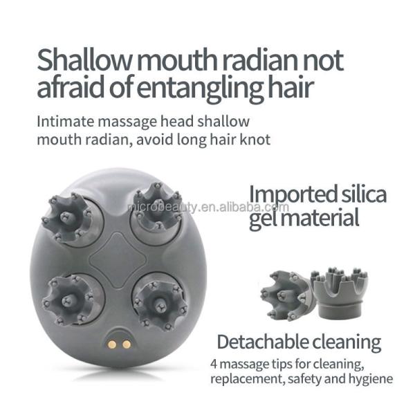 Electric Head Scalp Massage Tool Rechargeable Scalp Head Massager For Stress Relief