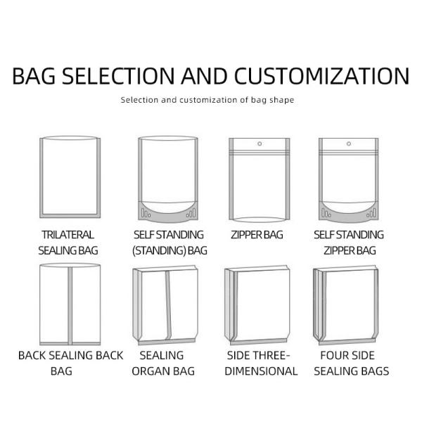 Premium Barrier Protection Customizable Stand-Up Bags For Long-Lasting Food Quality
