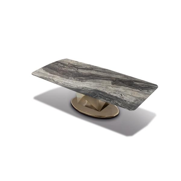 Modern Minimalist Luxurious Rectangular Dining Table Marble Top Home Dining Table Living Room Dining Table